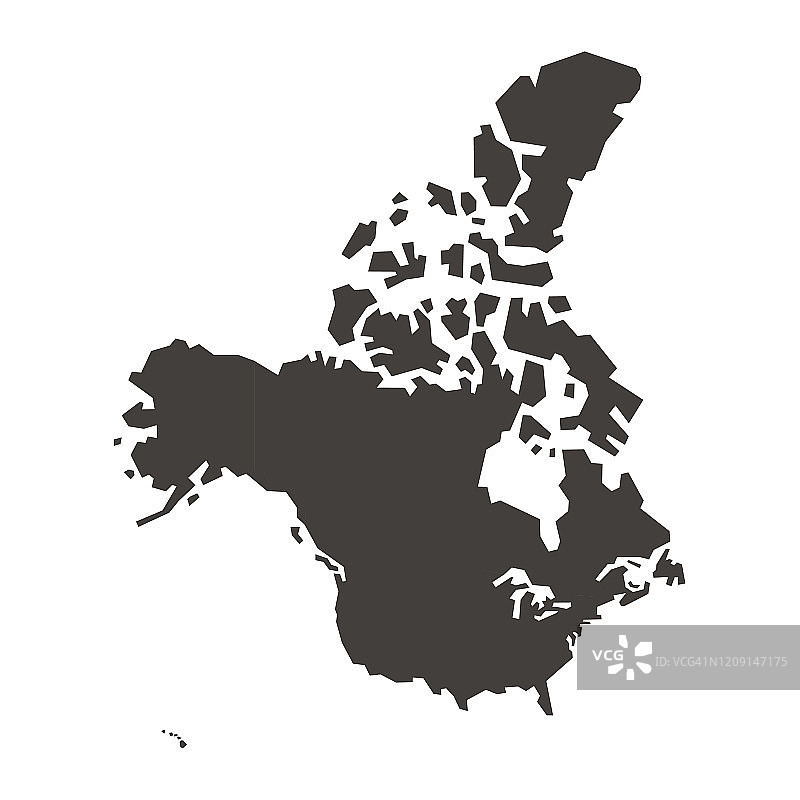 加拿大和美利坚合众国地图图片素材