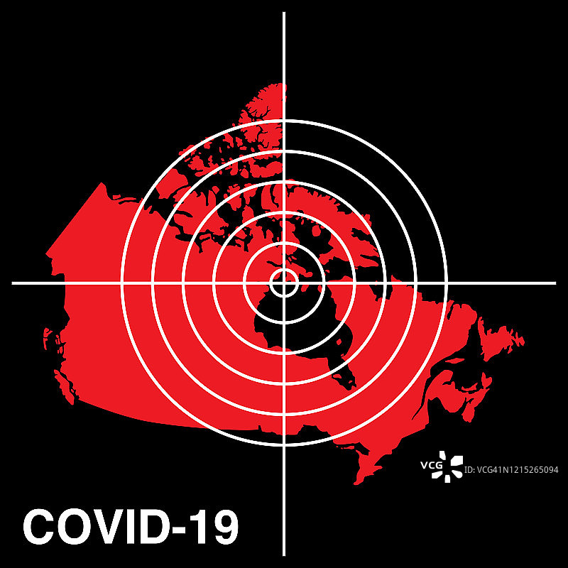 COVID-19加拿大目标地图图标图片素材