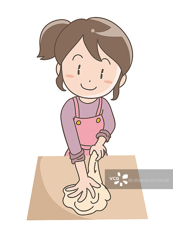 女人做面包-压力烘焙图片素材