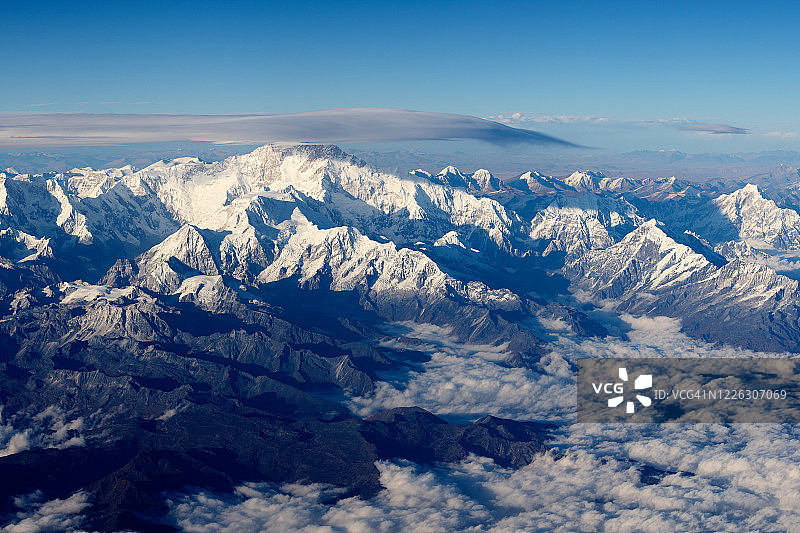 干城章嘉峰山,喜马拉雅山脉图片素材