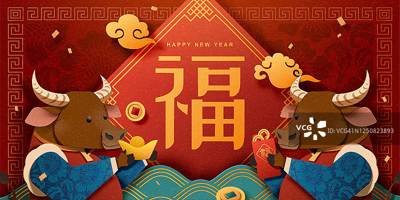 庆祝中国新年的横幅图片素材