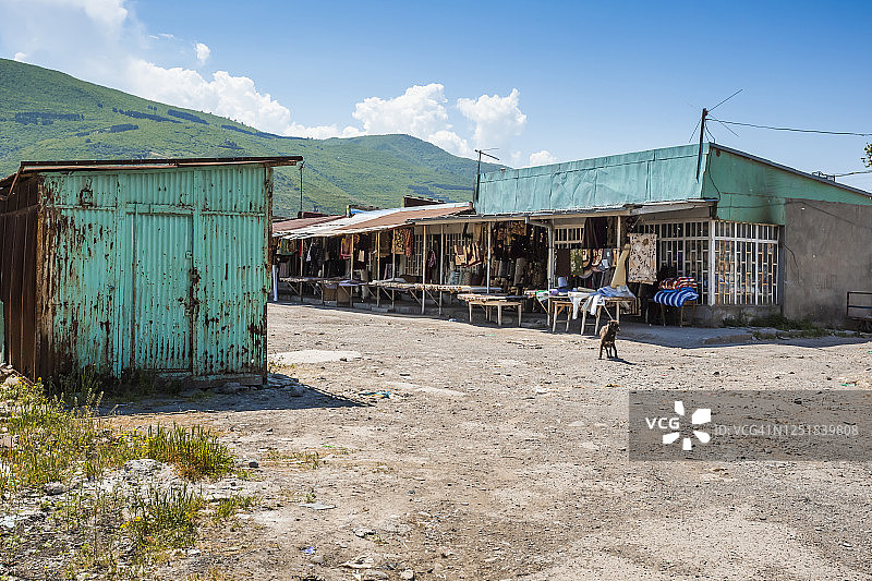 乔治亚，Shida Kartli, Gori，村庄市场，阳光灿烂的一天图片素材