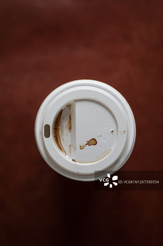 一次性塑料外卖咖啡杯盖图片素材