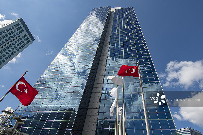 土耳其伊斯坦布尔Sariyer区Maslak金融和商业区图片素材
