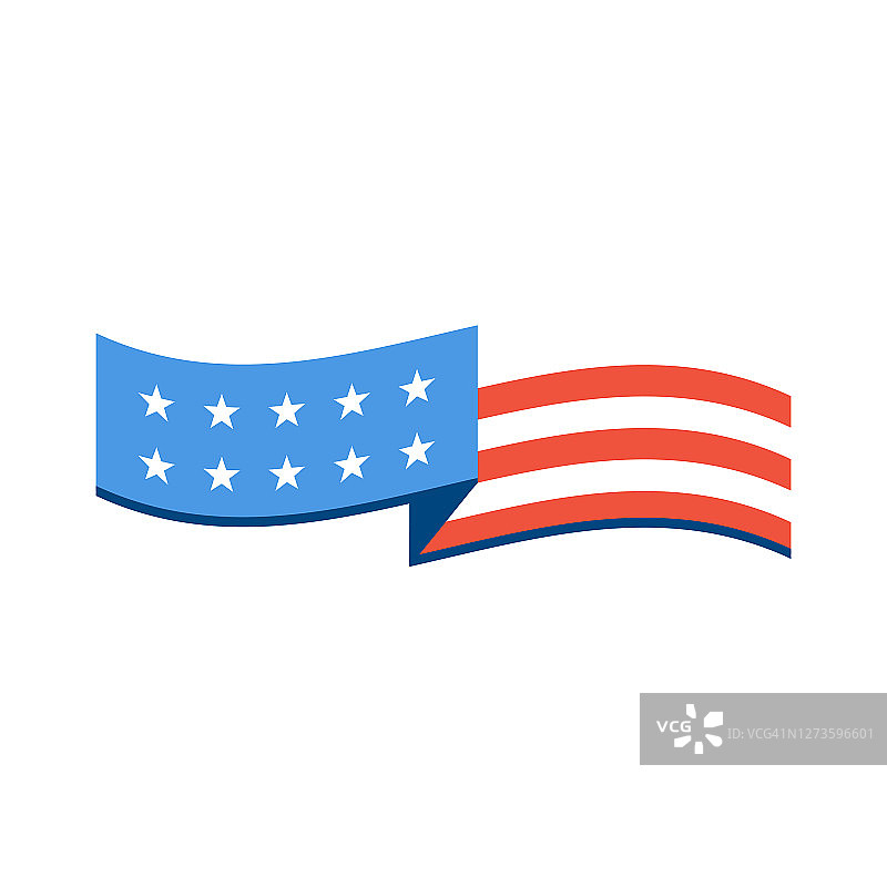 美国国旗和色彩设计元素图片素材