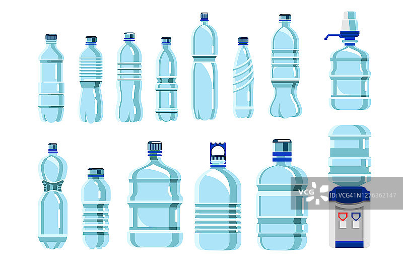 塑料水瓶套装图片素材