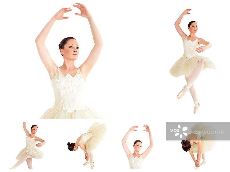 芭蕾舞者的拼贴画图片素材
