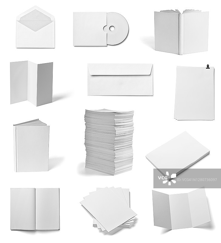 传单笔记本教科书信封空白纸模板书图片素材