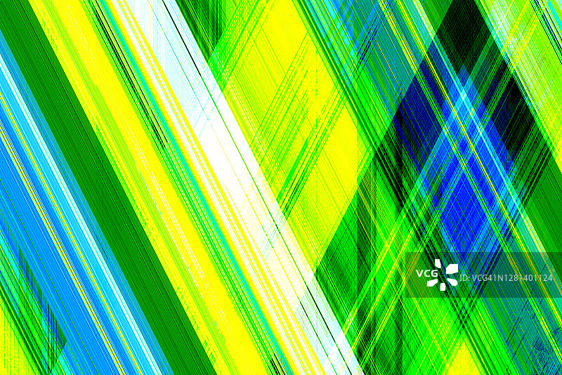 抽象对角几何形状充满活力的绿色蓝色Glitch背景图片素材