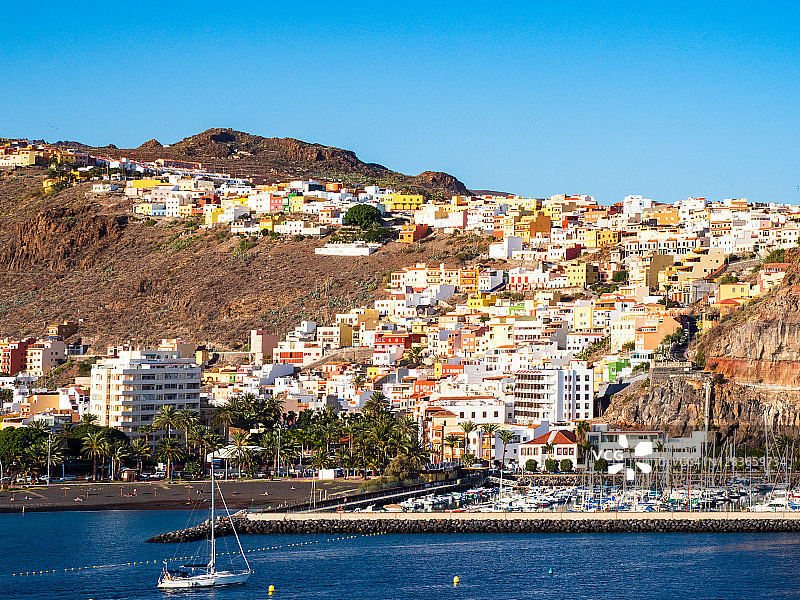 圣塞巴斯蒂安·德·拉·戈梅拉，加那利群岛，西班牙。图片素材