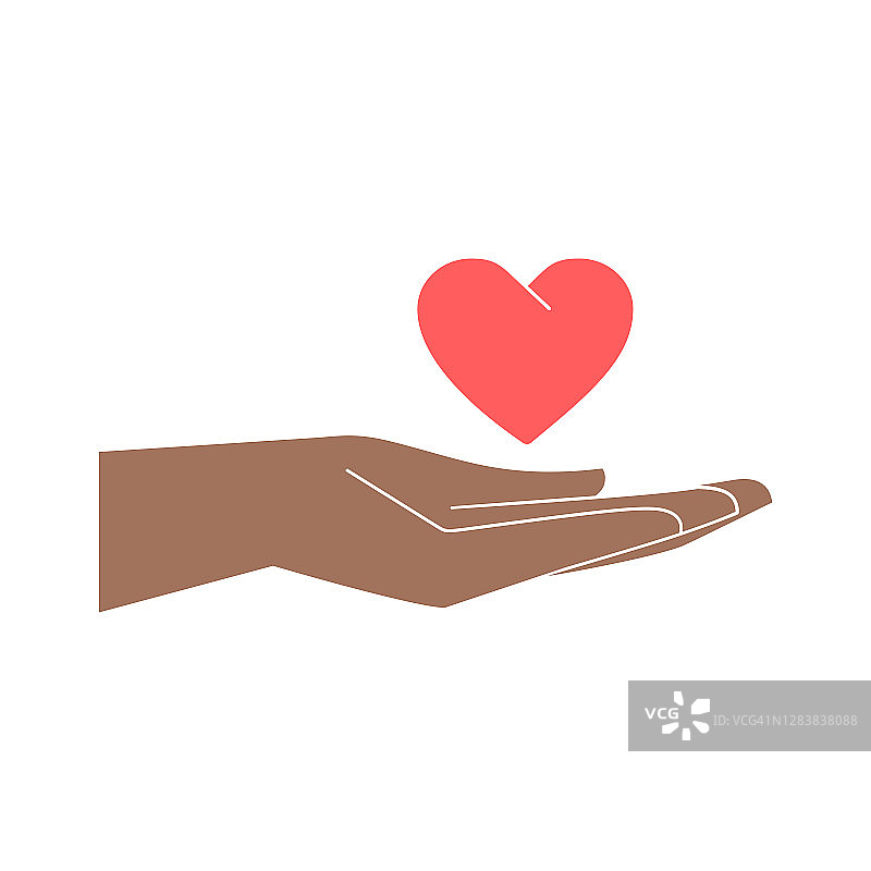 手握心形，象征和平、帮助、合作或慈善和志愿服务图片素材