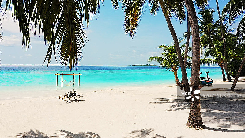马尔代夫的热带海滩图片素材