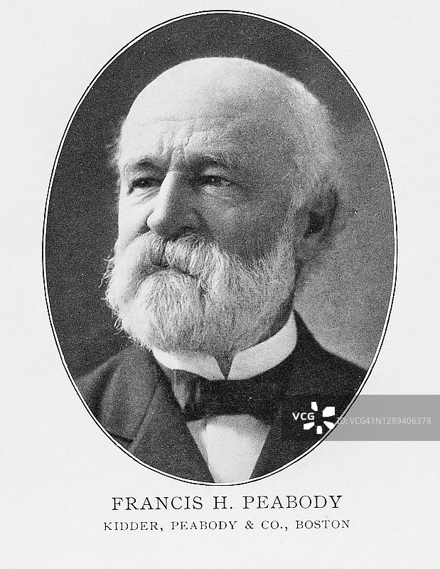 19世纪纽约证券交易所的重要人物肖像:弗朗西斯·H·皮博迪图片素材