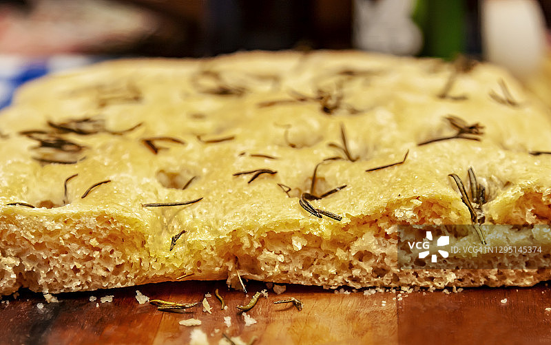 自制佛卡夏面包，一种意大利即食面包图片素材