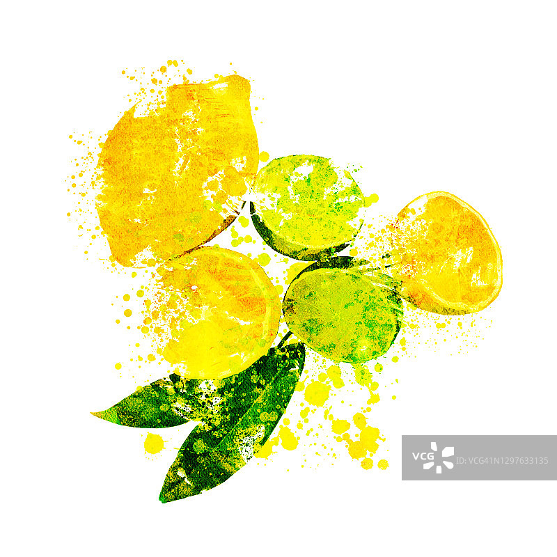 柠檬汽水插图图片素材