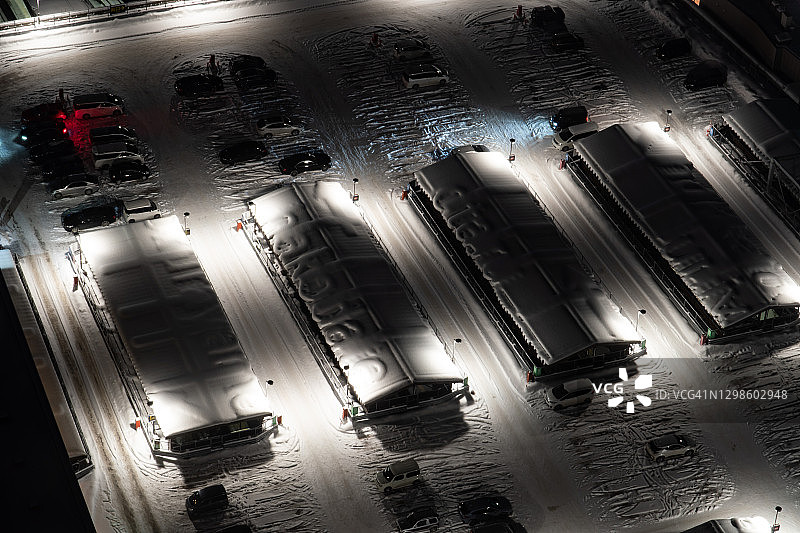 日本札幌市的停车场图片素材