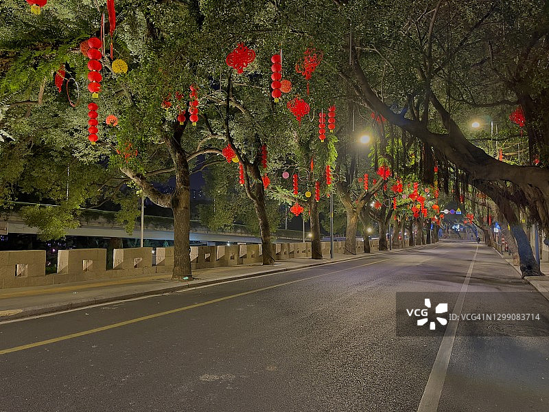 春节的街道图片素材