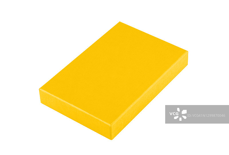 空白黄色盒子模型孤立在白色背景图片素材
