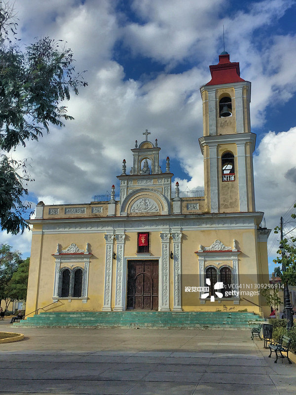 2016年12月26日，古巴Sancti Spiritus市天主教堂图片素材
