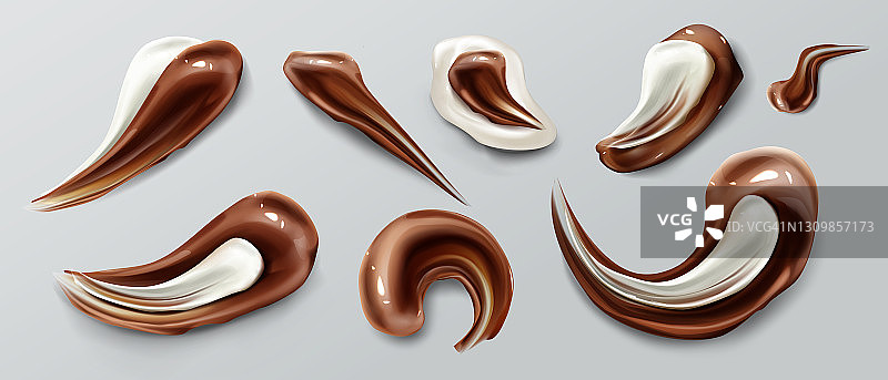 巧克力，棕色液体甘纳许涂抹图片素材