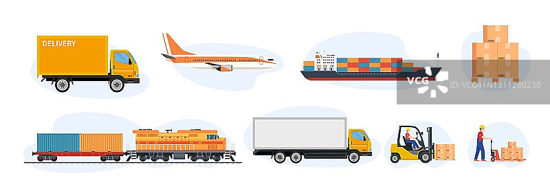 配送和物流运输图标图片素材