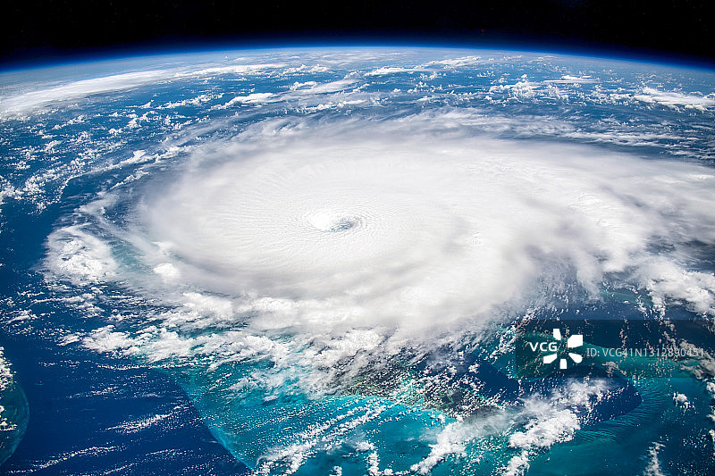 飓风多里安的卫星图像，2019年图片素材