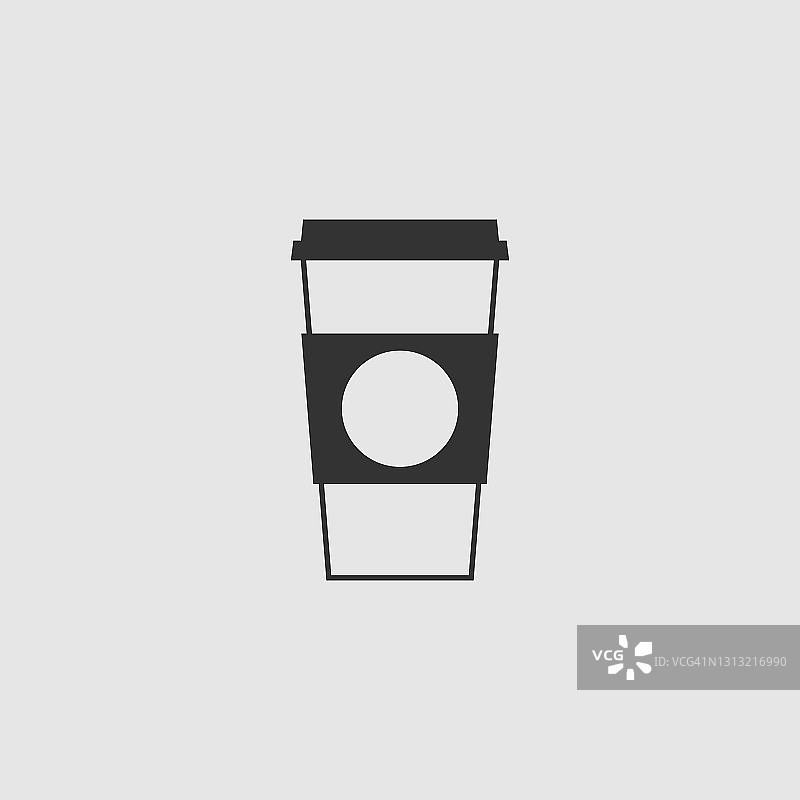 矢量简单孤立的咖啡杯图标图片素材