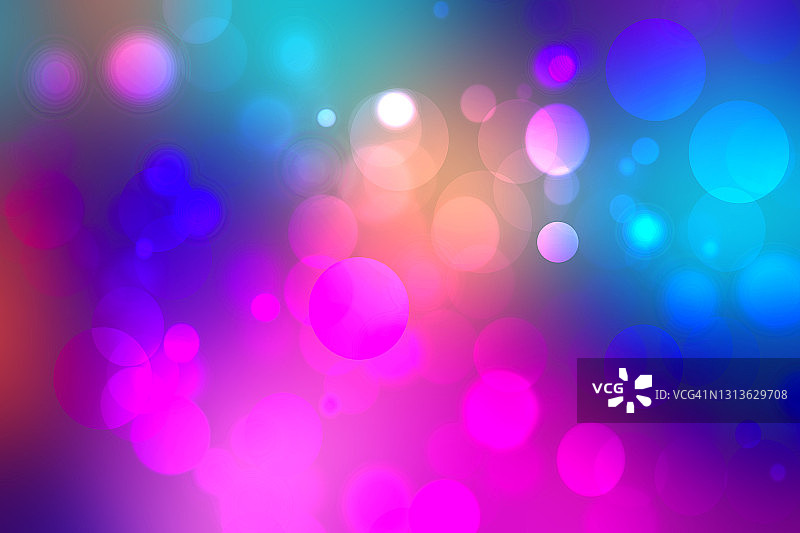 抽象的深蓝色梯度粉红紫色的背景纹理与闪光散焦的闪光散焦圆和发光的圆形灯。美丽的背景与散景灯光效果。图片素材