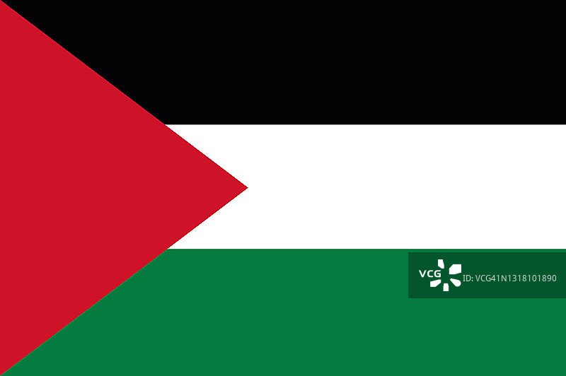 北巴勒斯坦共和国矢量旗。北巴勒斯坦国旗。插图图片素材