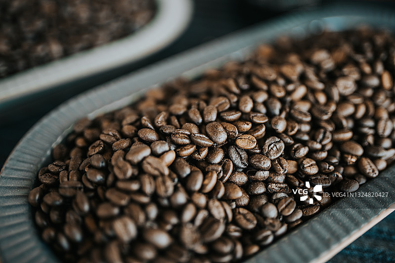 咖啡豆。图片素材