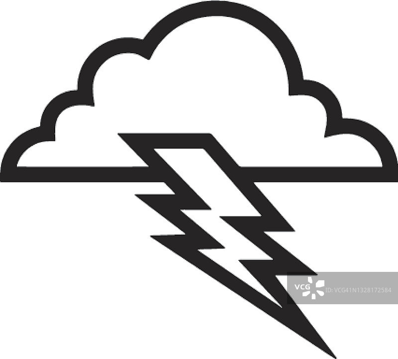 云和闪电Bolt图标图片素材