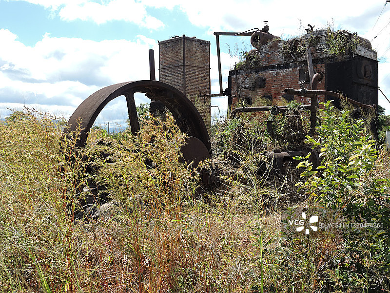 矿业遗产废弃的熔炉遗迹图片素材