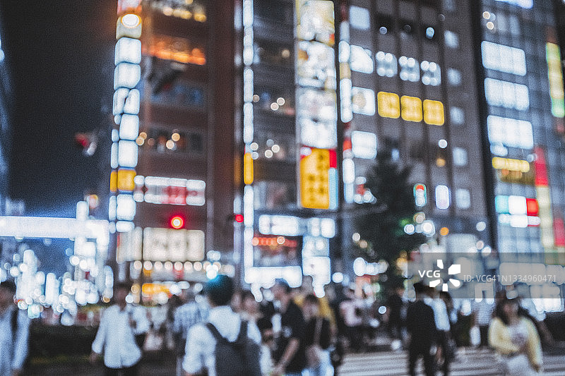 东京新宿夜景图片素材