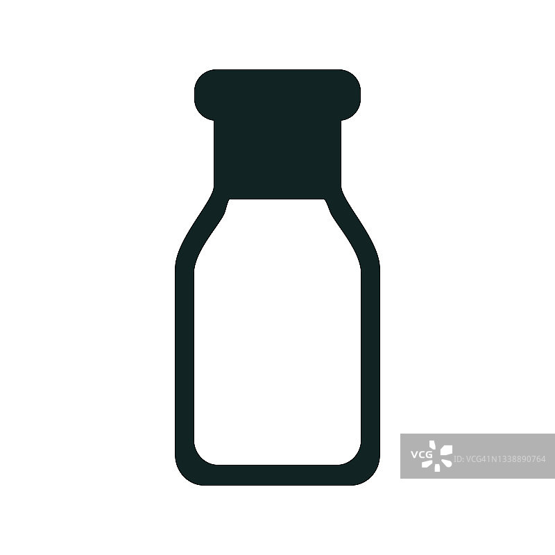 牛奶或奶制品的图标瓶。产品成分、乳糖含量及包装、牛奶标签图片素材