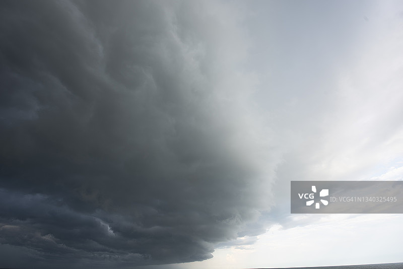 云类型-灰蓝色风暴云图片素材