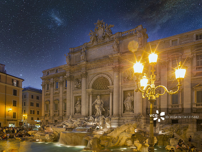 罗马，特莱维喷泉。图片素材