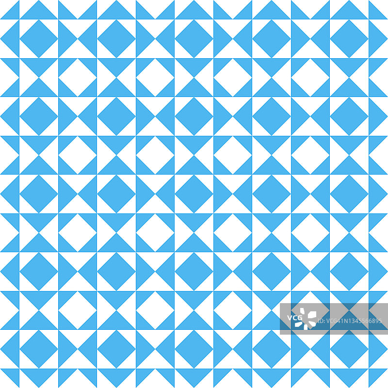 几何极小无缝矢量图案。蓝色和灰色抽象平坦的斯堪的纳维亚图案。三角形冬天bacground图片素材
