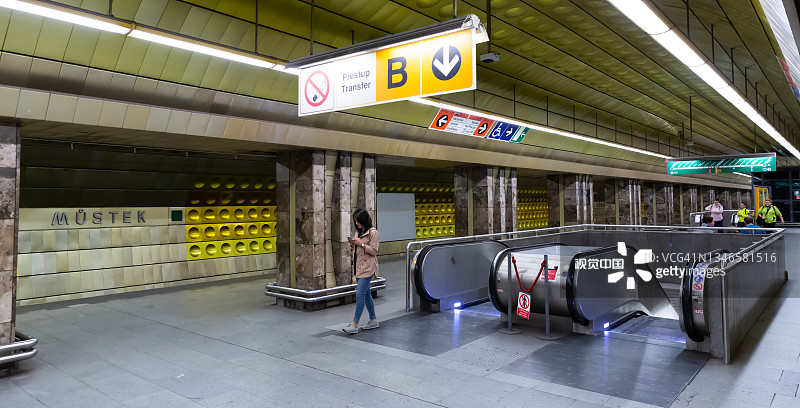 布拉格地铁musstek站内部图片素材