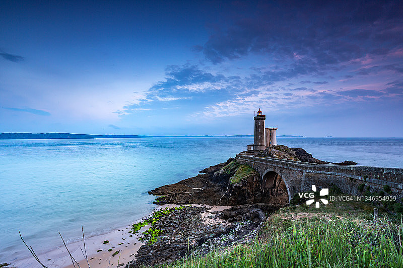 法国/布列塔尼/菲尼斯特雷(Minou Lighthouse)图片素材