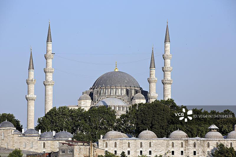 土耳其伊斯坦布尔的苏莱曼尼耶清真寺图片素材