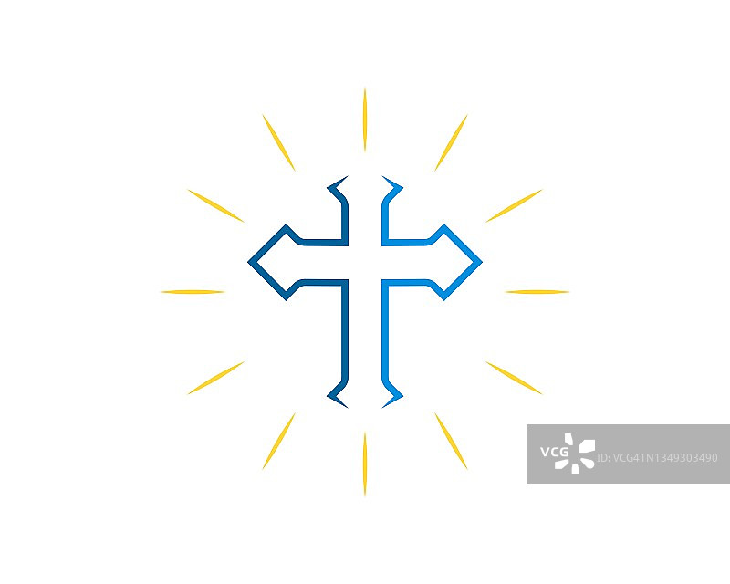 宗教十字架象征着闪闪发光图片素材