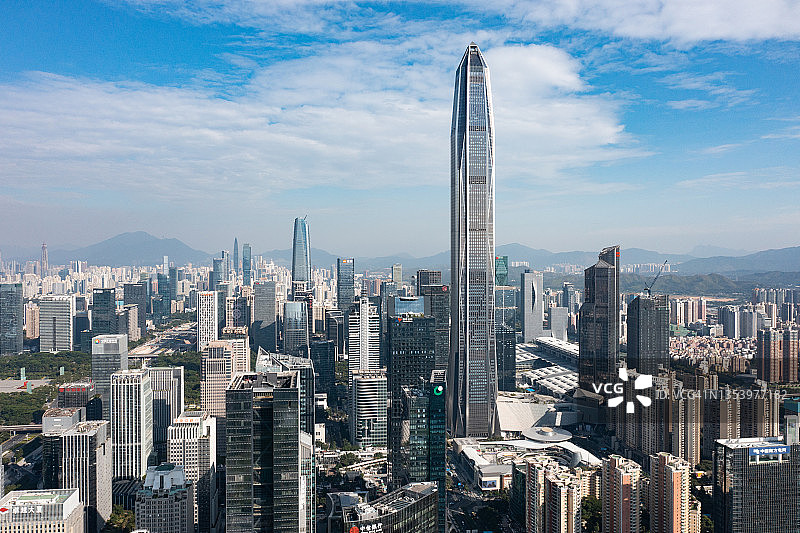 航拍深圳城市天际线图片素材