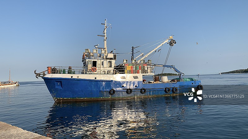 克罗地亚亚得里亚海-渔网图片素材