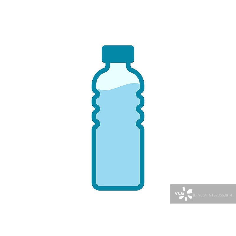 水瓶矢量图标在时尚的平面风格图片素材