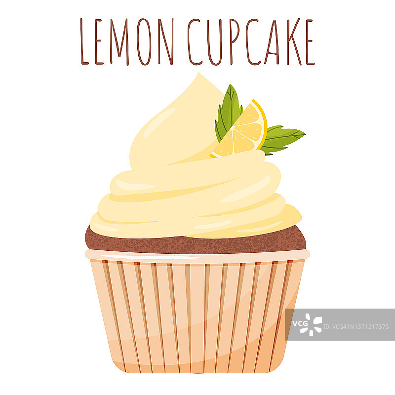 美味的柠檬蛋糕图片素材