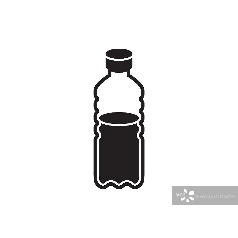 瓶子插图，水瓶图标在时尚的平面风格图片素材