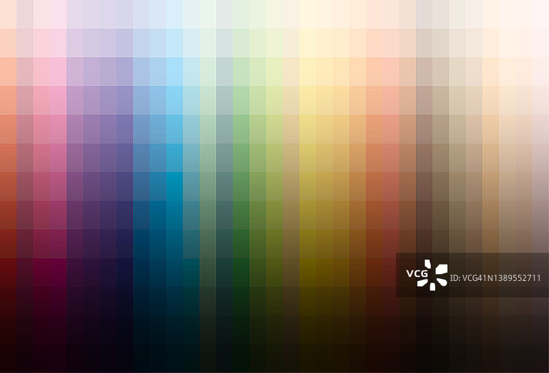 矢量马赛克彩虹抽象背景与正方形瓷砖在多种颜色和多种色调图片素材