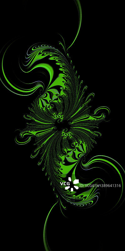 创意明亮的绿色条纹设计在一个普通的黑色背景图片素材