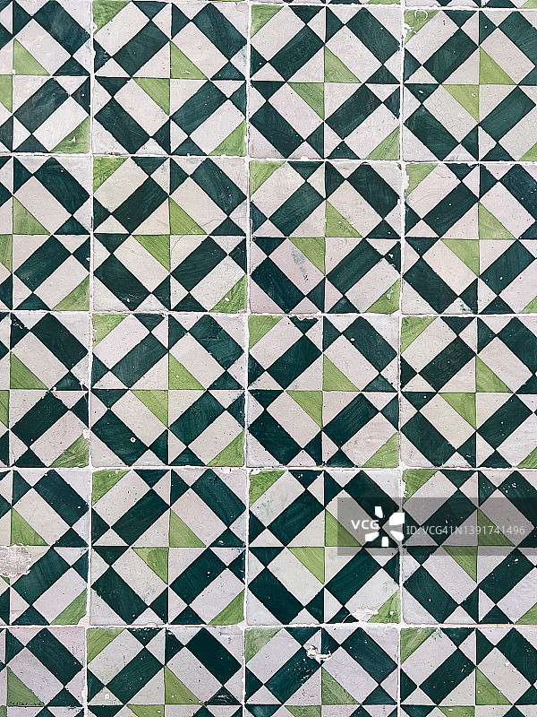 古老的传统葡萄牙瓷砖- Azulejos图片素材