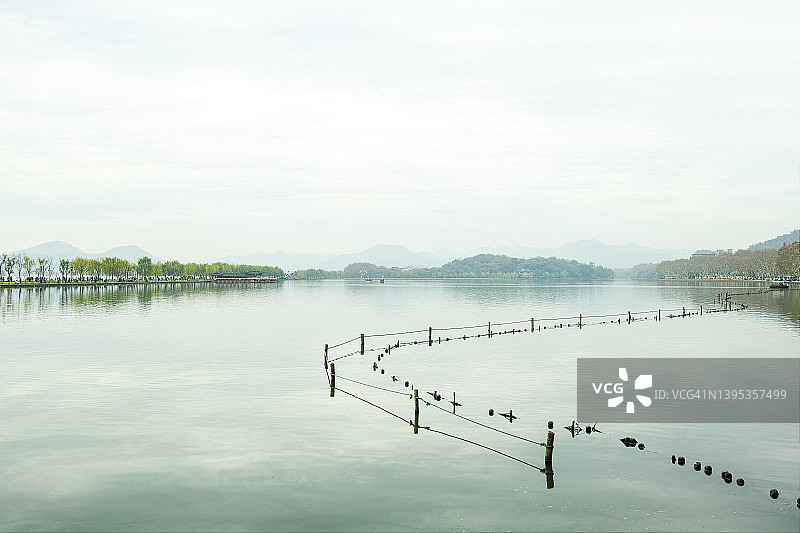 中国杭州西湖的风景图片素材